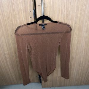 Glittery orange bodysuit